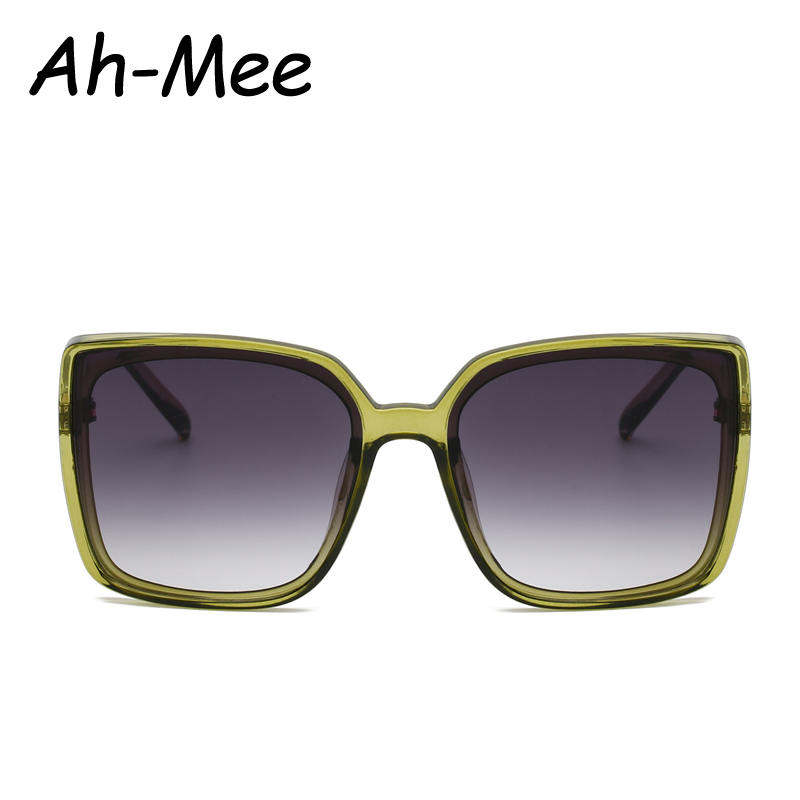 Lunettes de soleil carrées surdimensionnées pour hommes et femmes, marque de styliste, tendance, grande monture, verres dégradés