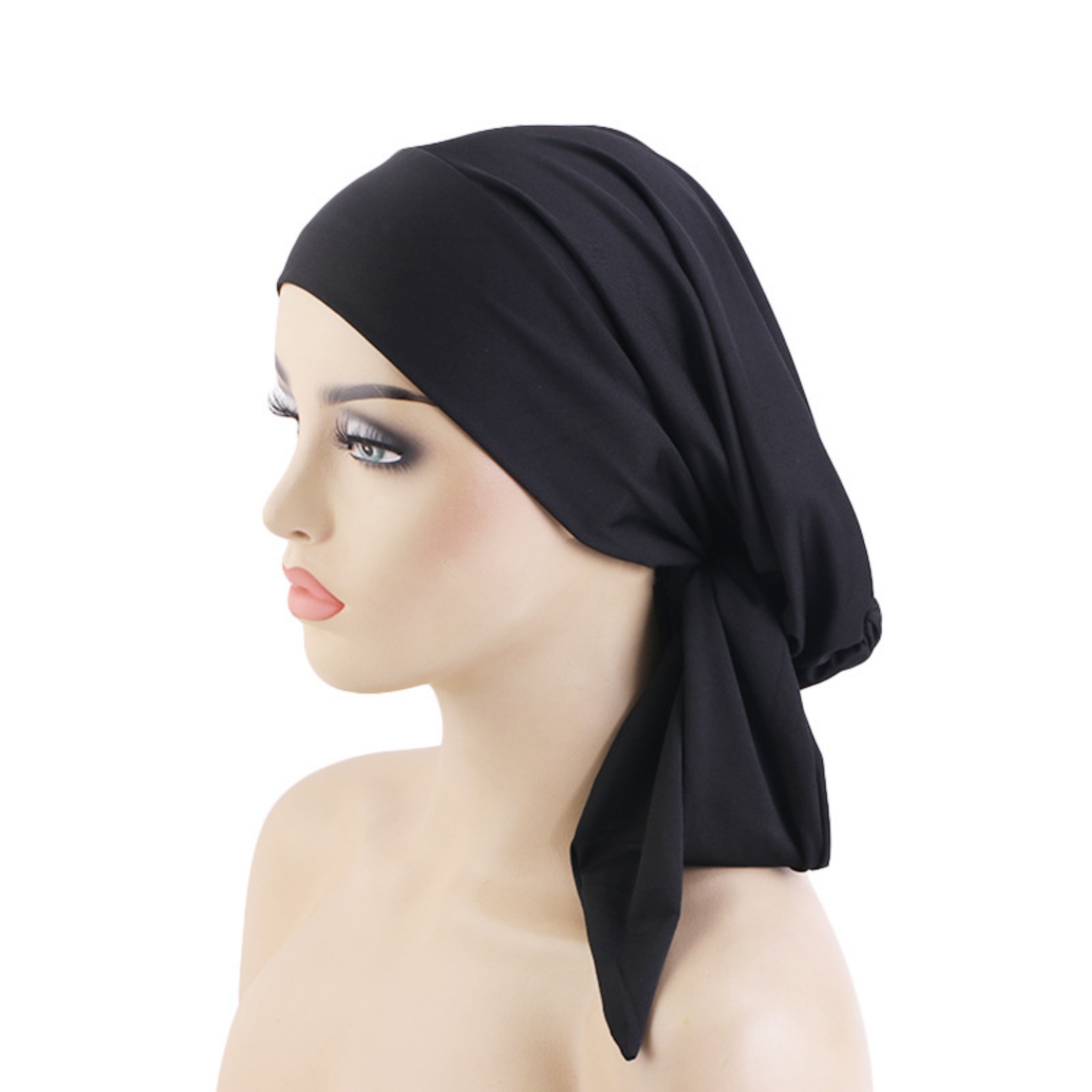 Turban musulman pré-noué, foulard élastique ethnique, chapeau islamique, bonnet tendance pour femme, hijab, turbante