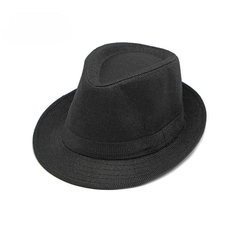 Chapeau de plage en lin rétro Jazz pour hommes et femmes, protection solaire extérieure, chapeau haut de forme décontracté, printemps et été