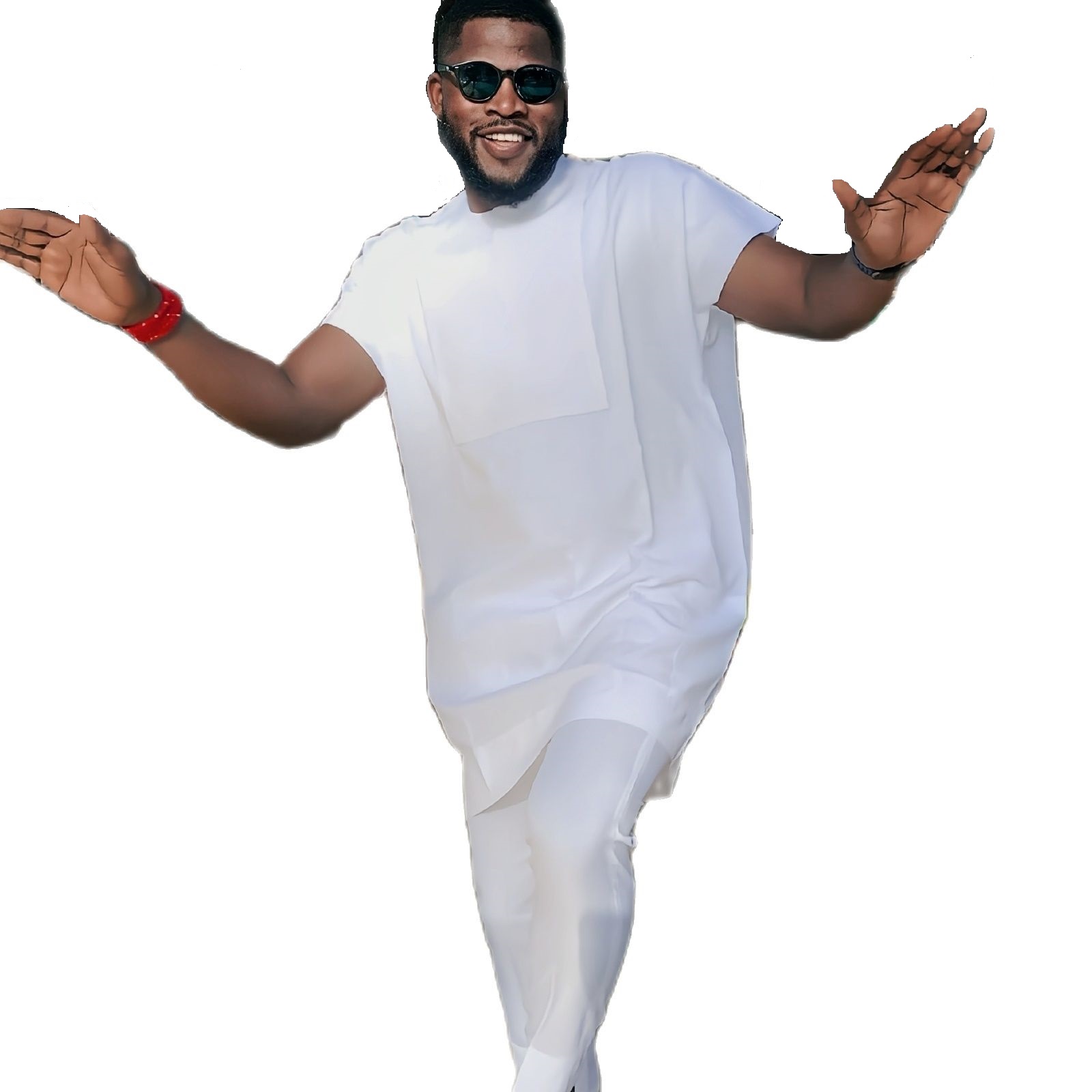 Costume pantalon en coton blanc uni pour homme, haut à manches courtes + vêtement personnalisé de Style nigérian, mode africaine, nouvel arrivage, pantalon décontracté