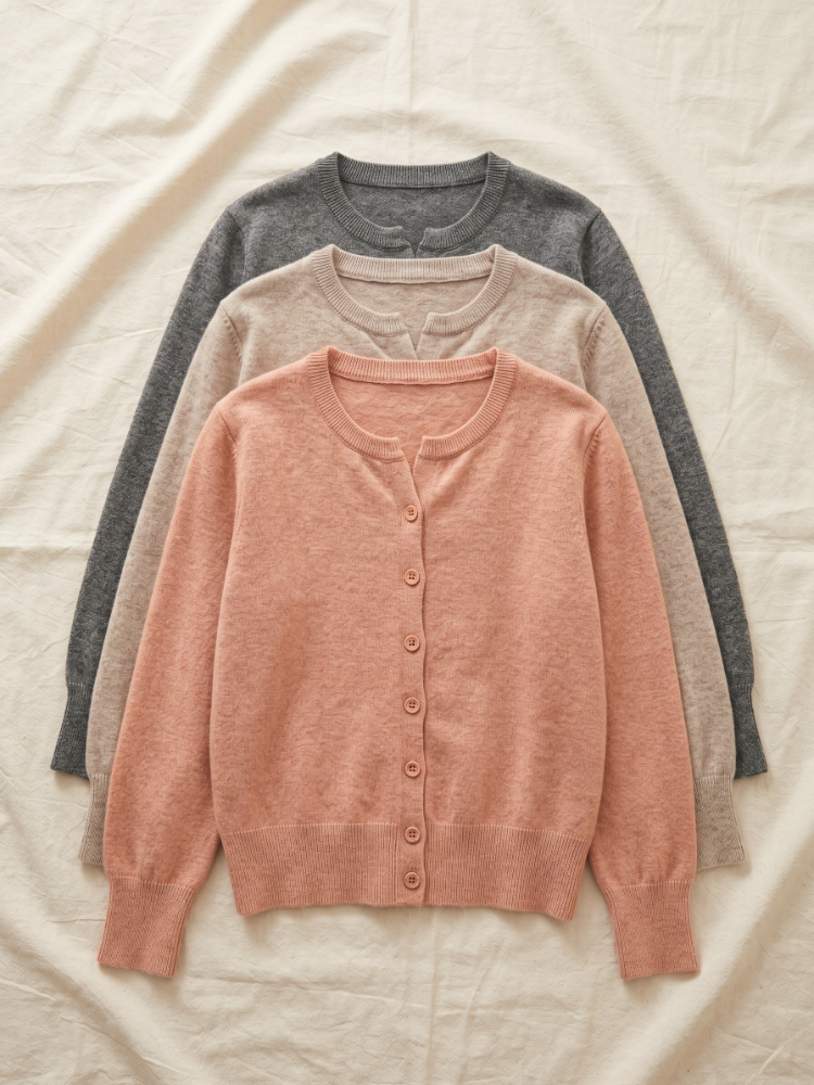 Pull court en cachemire tricoté ample pour femme, col rond, chaud, style coréen, décontracté, collection automne-hiver 2026
