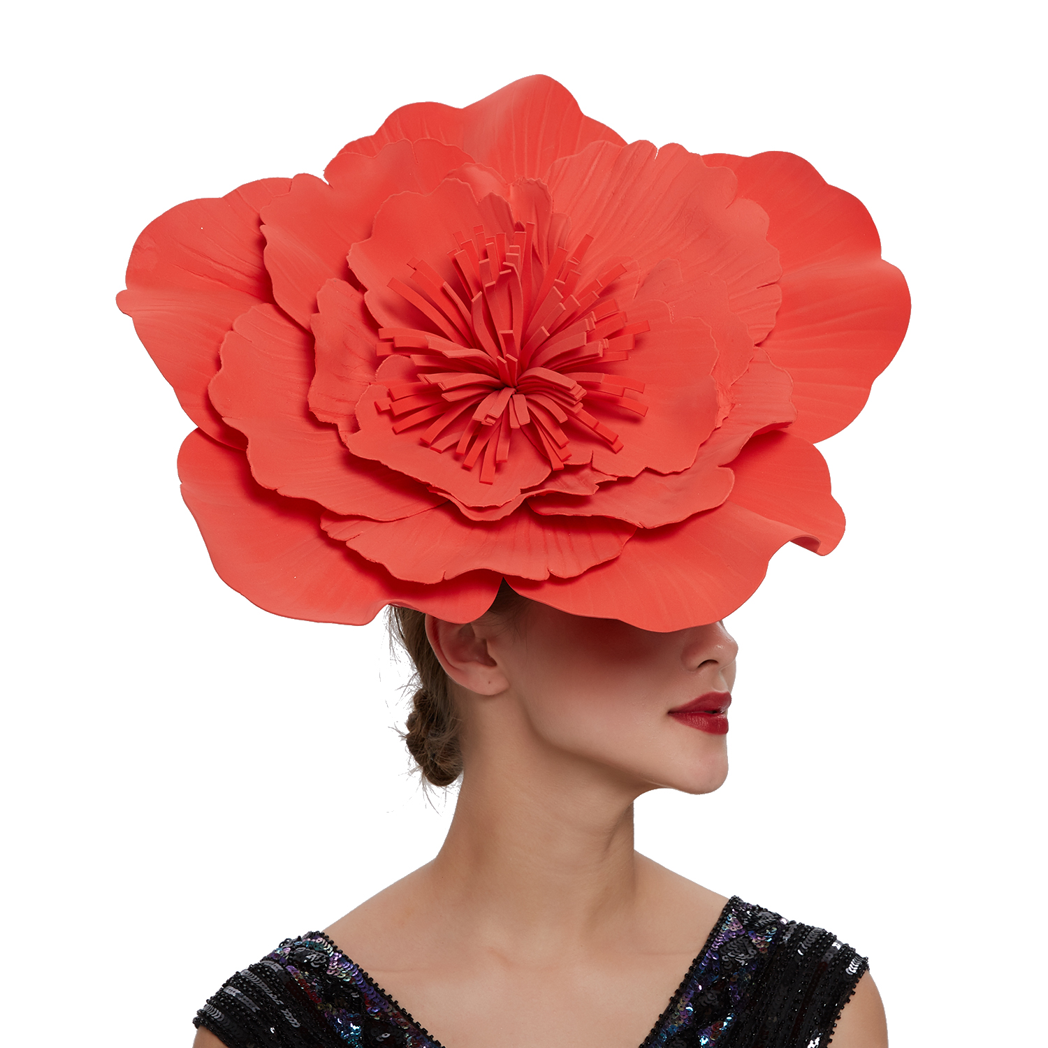 Femmes grande fleur bandeau de cheveux arc fascinateur chapeau coiffure maquillage de mariée bal Photo Shoot photographie cheveux accessoires