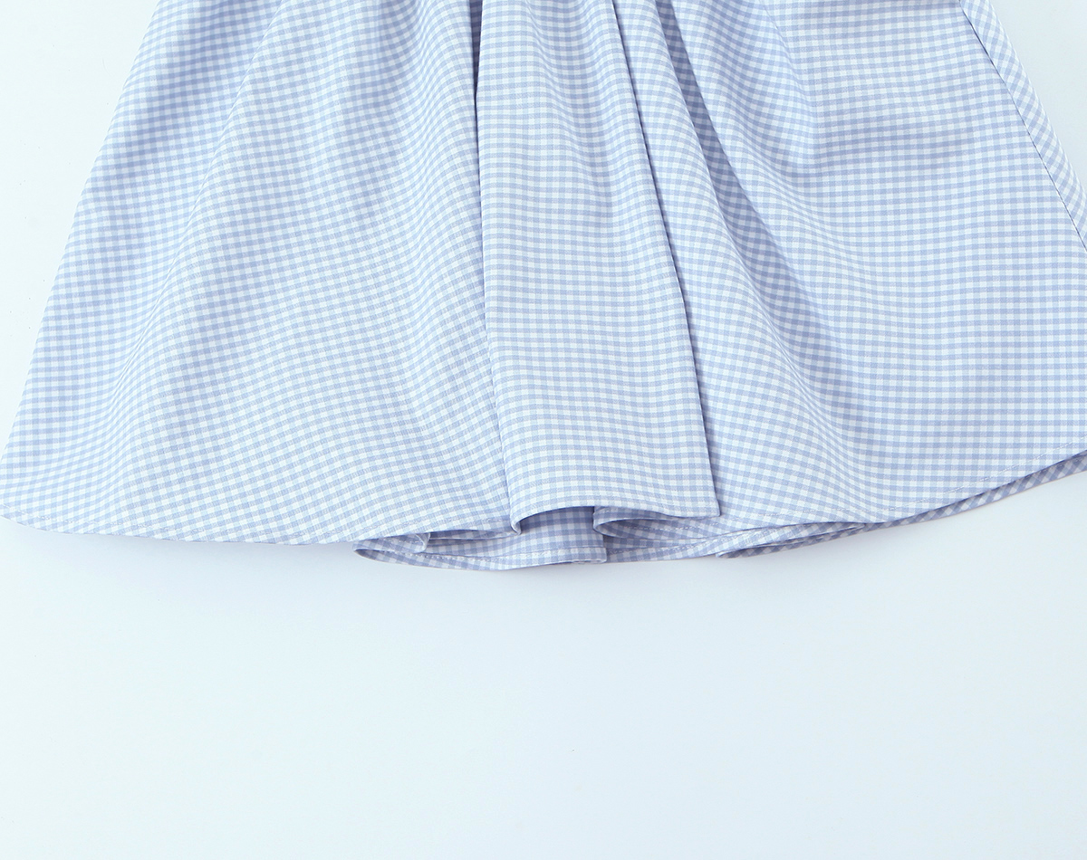 KONDALA Robe Courte Corset à Carreaux Tendance pour Femme, Nouvelle Collection 2026, Élégante et Mignonne, Style Bretelles Slim, Idéale pour l'Été et les Fêtes