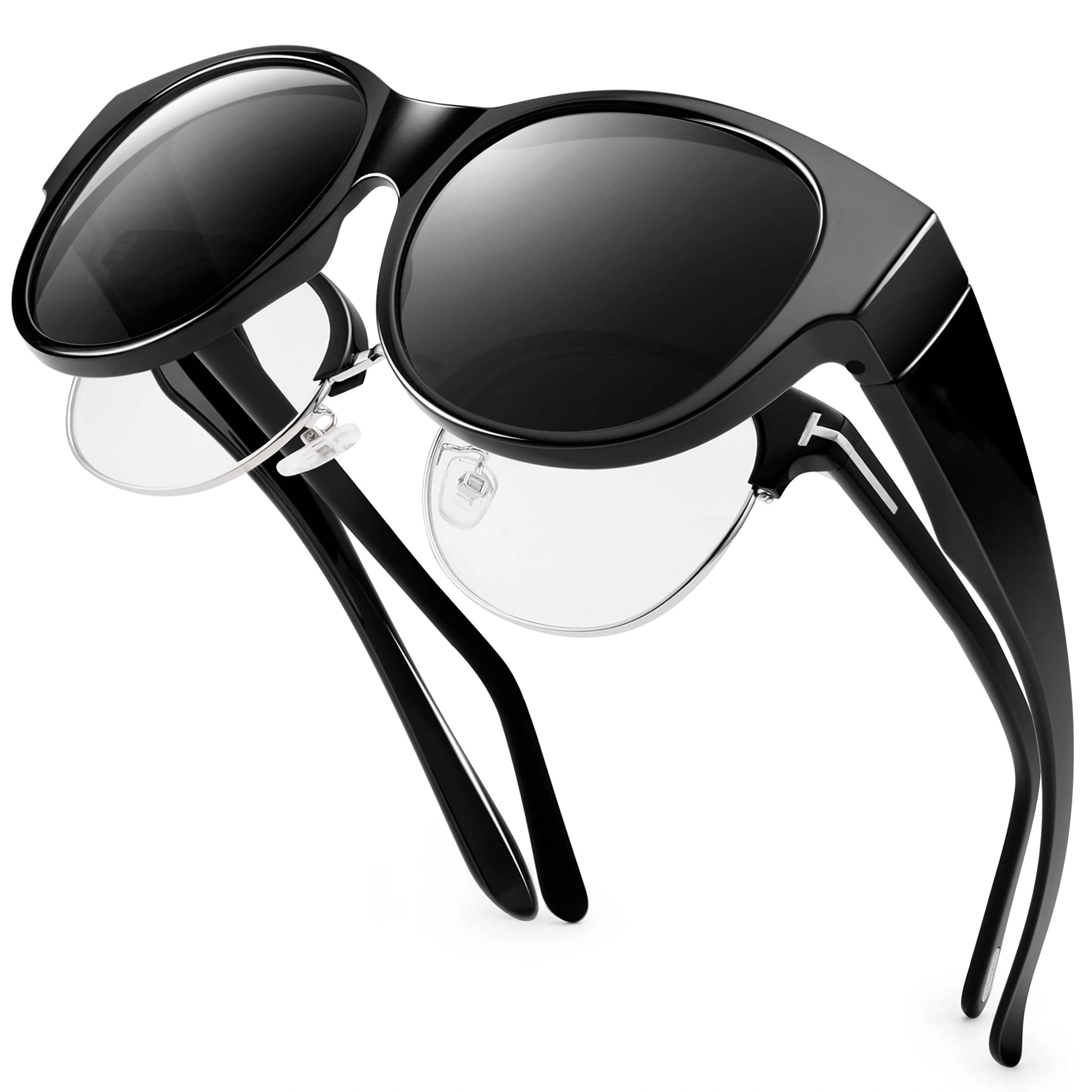 Lunettes de soleil polarisées adaptées aux lunettes, aux lunettes de soleil pour les femmes pour sortir sur les lunettes Lightweight-SG0179