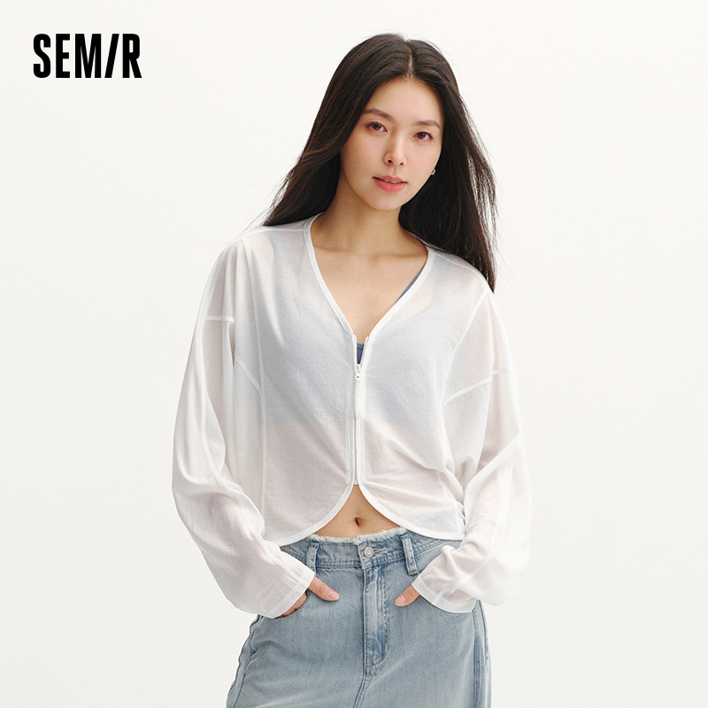 Veste pour femme Semir 2026, manches chauve-souris, col en V ample, style décontracté, polyvalente, douce