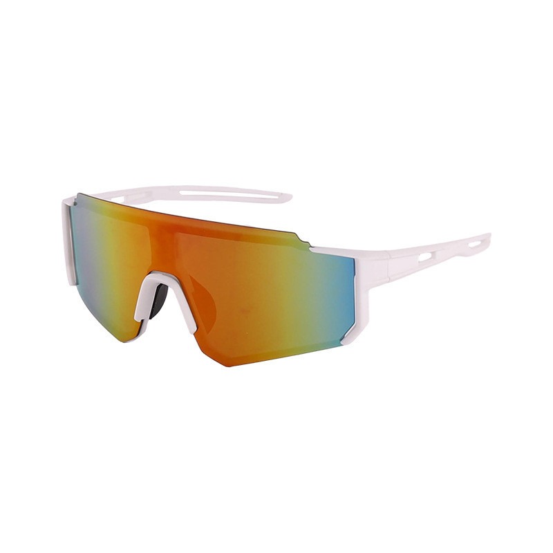 Nouvelles lunettes de soleil intégrées à grande monture colorées pour le cyclisme, lunettes de soleil coupe-vent pour les sports de plein air, la randonnée et le ski