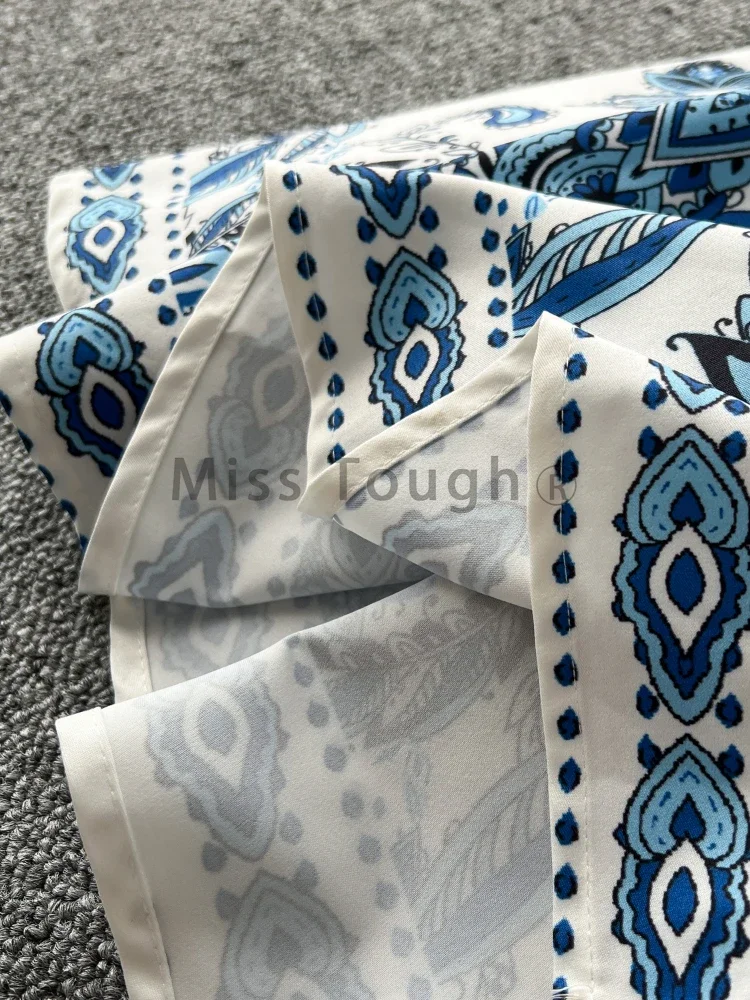 Robe longue bohème à imprimé esthétique pour femmes, vêtements ceinturés à simple boutonnage, mode française, vintage, rétro, nouveau design, été