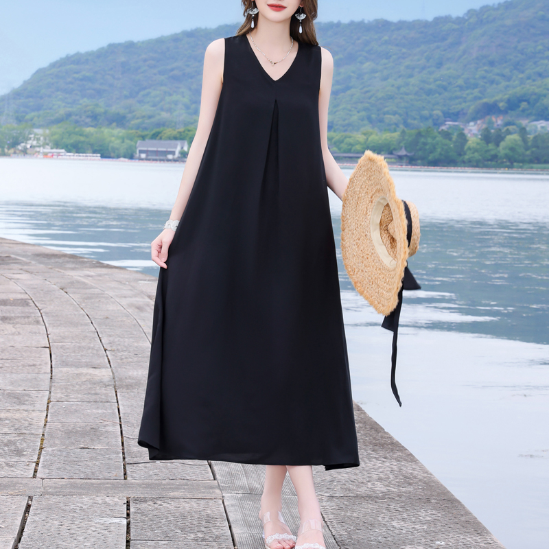 Nouvelle Robe d'été décontractée vintage pour femmes 2026, grandes tailles, imprimée, à manches courtes et col en V, vêtements féminins