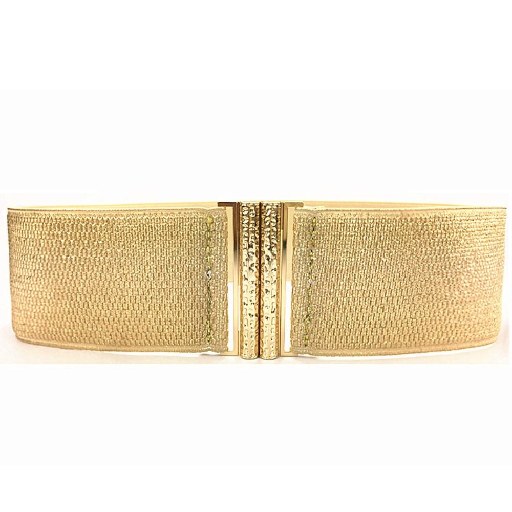 Ceinture Corset Large à Boucle Symétrique Tendance, Design de Luxe de Marque, Ceintures Tissées Bohèmes Extensibles pour Femme