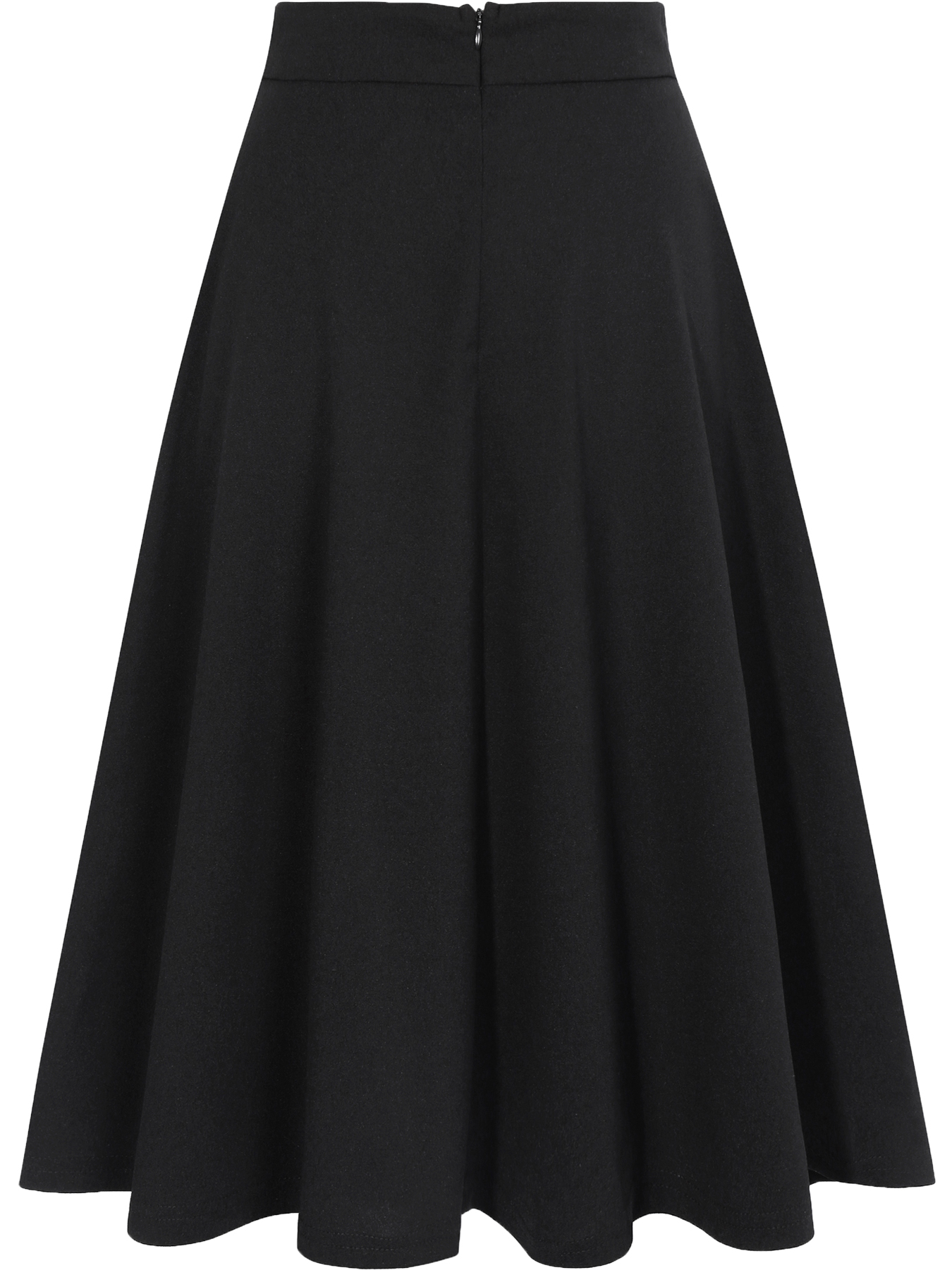 Jupe midi plissée évasée taille haute élégante pour femme, avec détails boutonnés, couleur unie, tenue décontractée chic pour le bureau, le travail ou les soirées