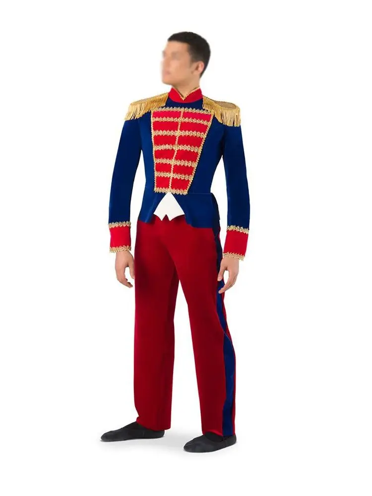 Costume casse-noisette pour femmes et hommes, ensemble de robe en velours militaire Royal médiéval, ensemble de spectacle sur scène à la mode pour Halloween et noël