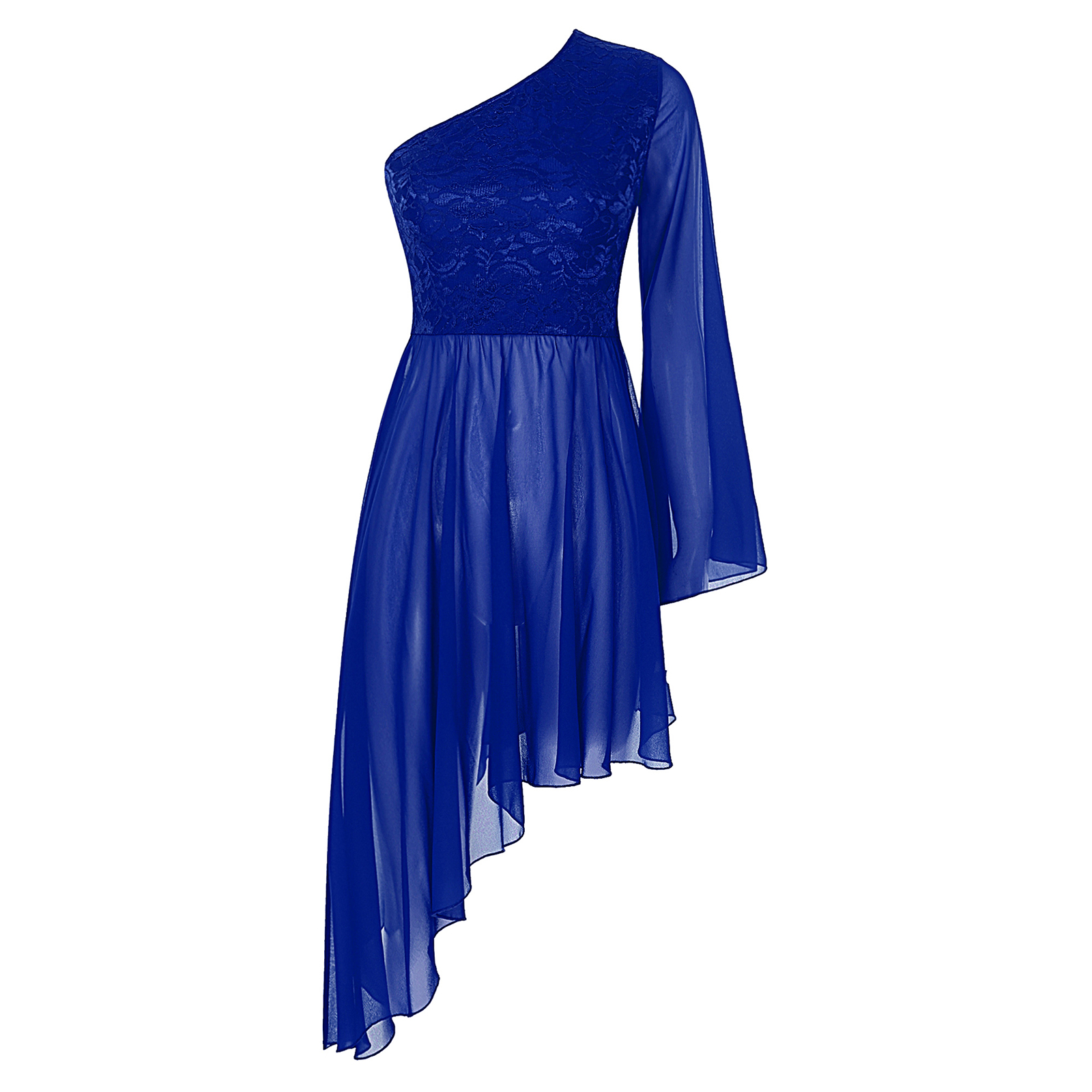 Tunique de danse de Ballet pour femmes, robes superposées en dentelle florale, danse lyrique, Costume de danse de culte d'église