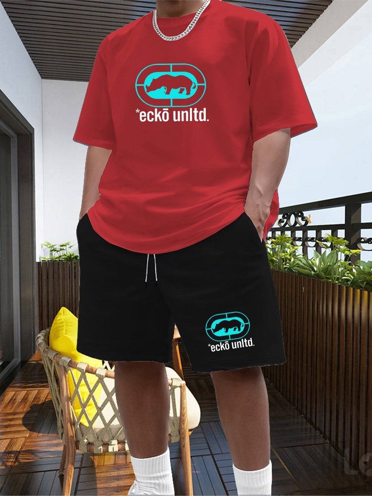Nouvel ensemble de sport d'été pour homme : survêtement deux pièces tendance, idéal pour le fitness, la course et les loisirs, séchage rapide, manches courtes et short