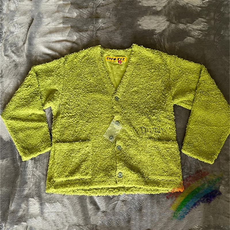 CPFM.XYZ-Cardigan Brodé pour Homme et Femme, Veste à Col en V