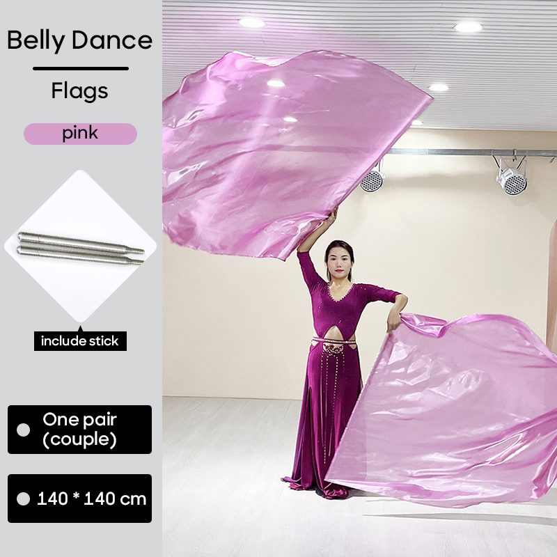 Accessoires de danse du ventre, drapeau 140x140 cm, voile en soie véritable, plusieurs Options de couleurs, drapeaux pour la pratique des spectacles sur scène des adultes