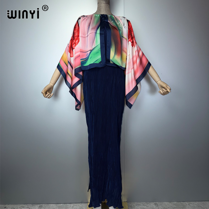 WINYI Robe plissée élastique ajustée, paréo de plage, kaftan tendance, abaya de luxe Dubaï, robes de soirée, abaya pour femme musulmane