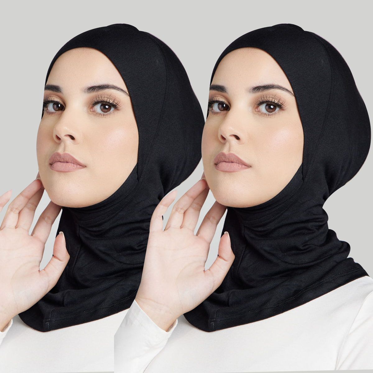Nouveau Ramadan femmes musulmanes Hijab coton Modal intérieur Hijab islamique Turbans bandeau solide écharpe 2024 pour femmes Hijabs casquettes chapeau 2 pièces