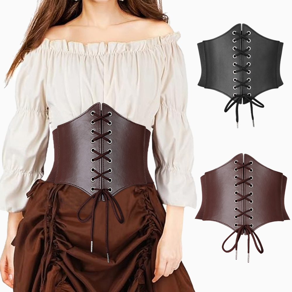 Ceinture large en cuir médiévale, accessoire de costume steampunk, pour femmes et hommes, style Viking, chevalier, antique, pour cosplay quotidien