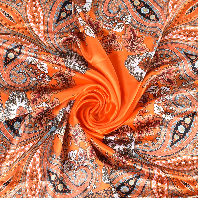 Printemps nouveau polyvalent cajou 90 grand foulard carré foulard en soie en gros classique Vintage imprimé écharpe