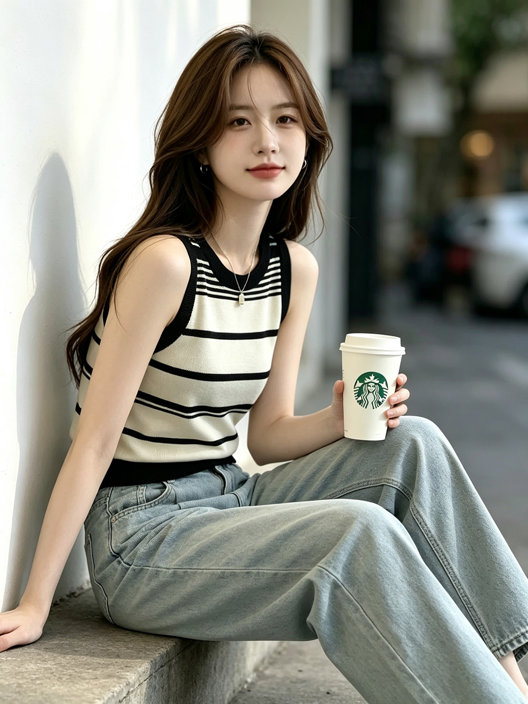 Nouveau T-shirt court en tricot rayé pour femme, style fille, gilet mode coréenne, vêtements vintage mignons, mode estivale