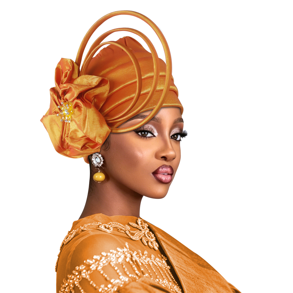Bonnet Turban Plissé Fleur Diamant pour Femmes, Foulards Africains, Coiffes Musulmanes, Voiles, Bonnets, Turbante Mujer