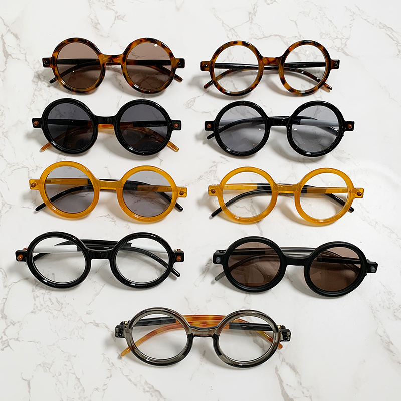 Lunettes de soleil rondes rétro classiques pour hommes et femmes, marque de luxe, style vintage punk, lunettes de soleil pour hommes, mode noire, lunettes de conduite