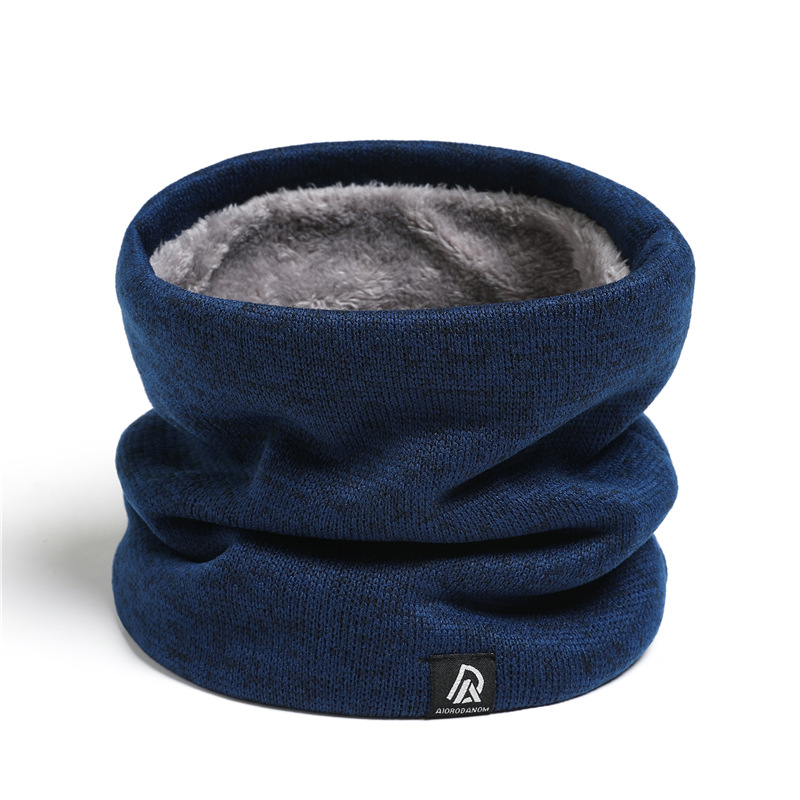 Écharpe tricotée en velours pour hommes et femmes, couvre-cou chaud d'hiver, écharpe de Protection du cou, col roulé en laine, nouvelle Version coréenne polyvalente