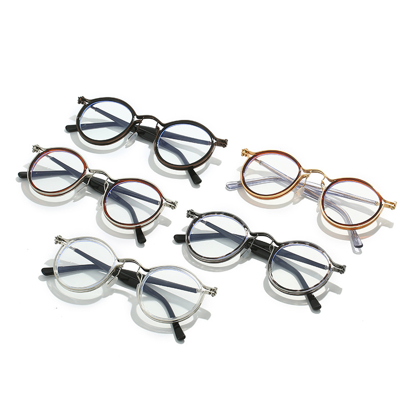 Lunettes à monture ronde rétro pour hommes et femmes, Anti-lumière bleue, marque de luxe, lunettes optiques de styliste