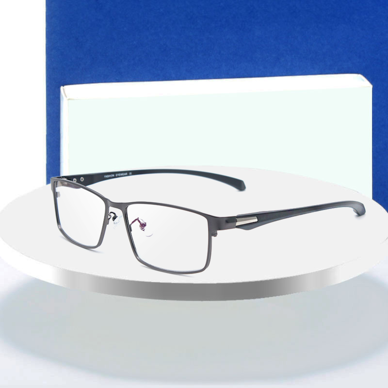Monture de lunettes en alliage pour hommes, branches flexibles, jambes, matériau en alliage de galvanoplastie IP, bord complet et demi-bord