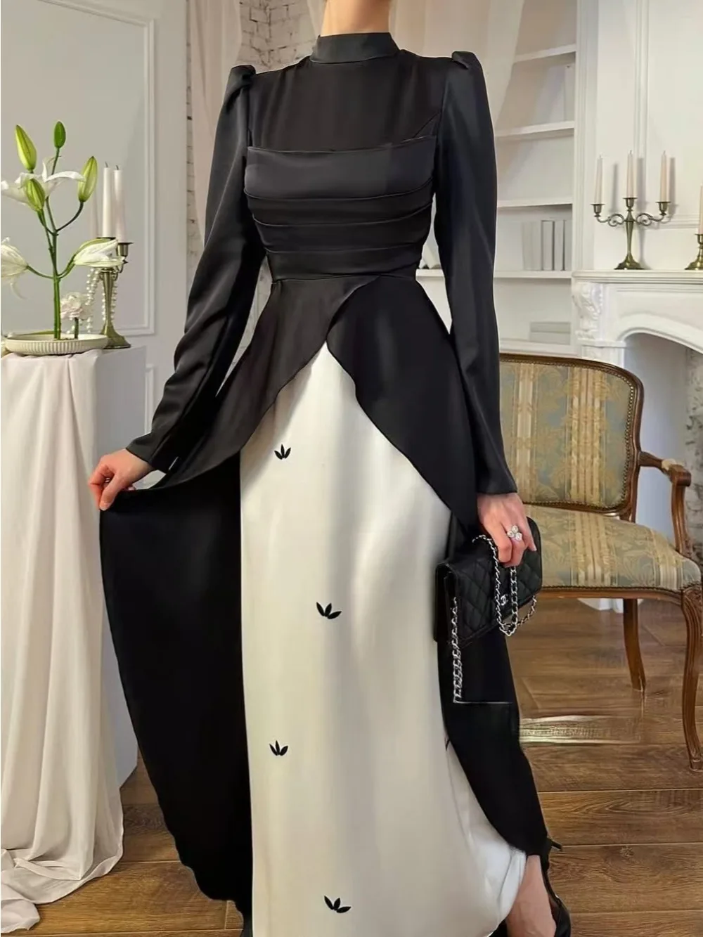 Eid femmes Robe musulmane Abaya Satin robes Largos fête Caftan Jalabiya Ramadan robes longues dubaï caftan arabe longue Robe 2025