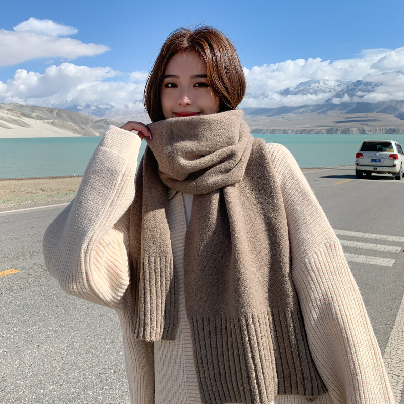 Écharpe longue en laine pour femme, dernier Styles, rouge, vert, écharpe de noël, Style chaud, doux et épais, châle, dernière collection automne-hiver 2023