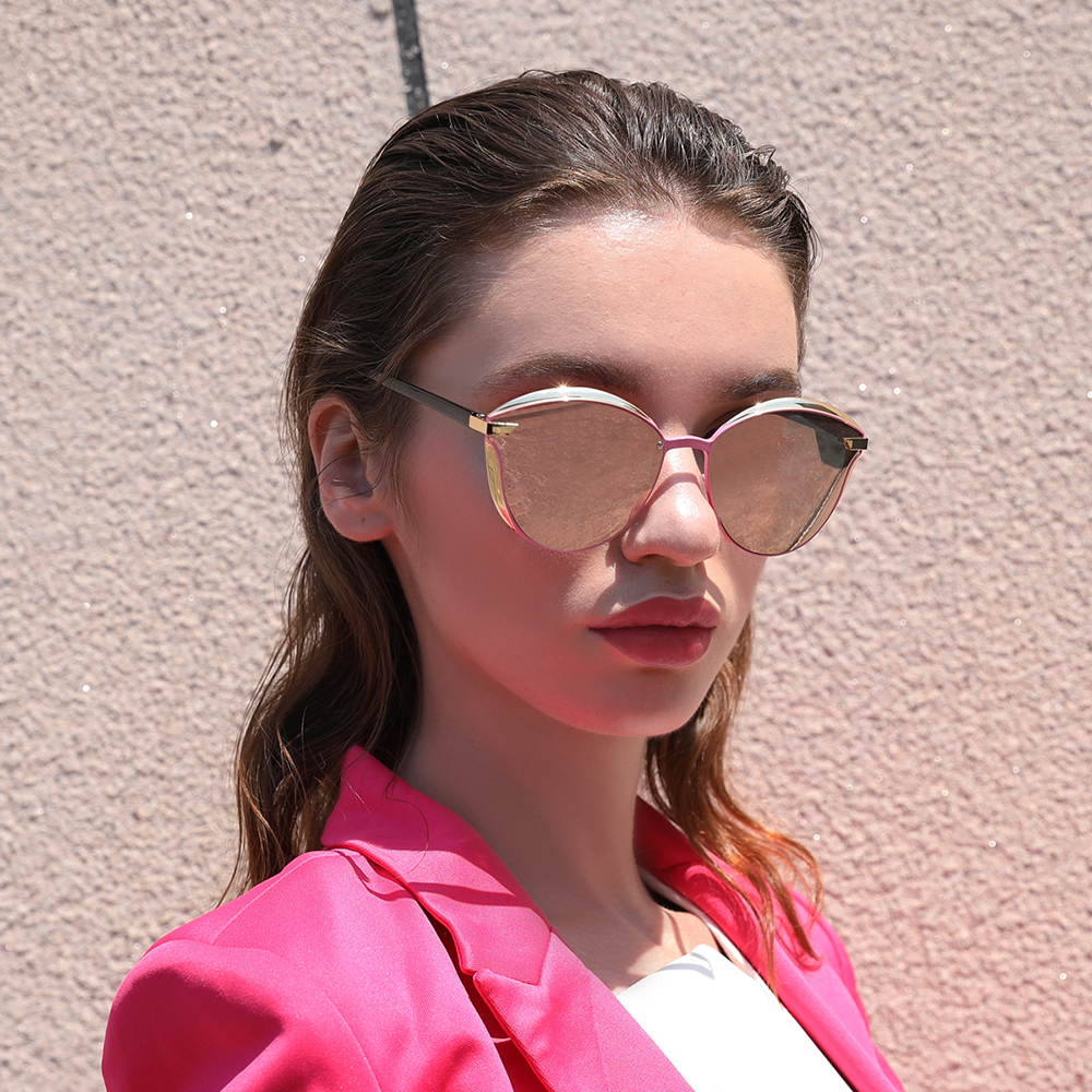 Lunettes de soleil polarisées de luxe BARCUR femmes lunettes de soleil rondes lunettes de soleil femme