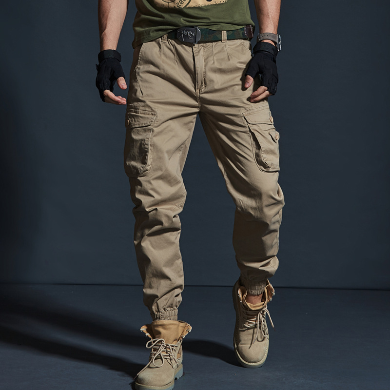 Haute qualité kaki pantalons décontractés hommes tactiques Joggers Camouflage Cargo pantalon multi-poches mode noir armée pantalon vêtements de travail