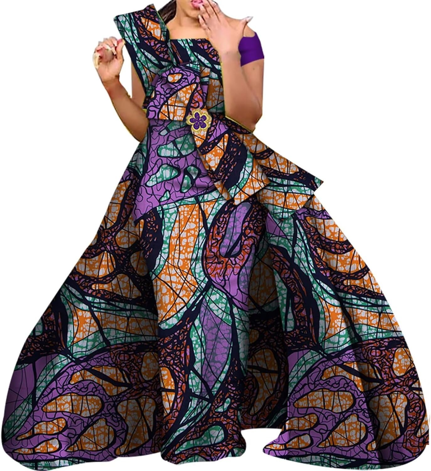 Danshiki-Robes africaines pour femmes, jupe traditionnelle, mode 100% coton, nouvelle conception, robes pour mariage, WY4630