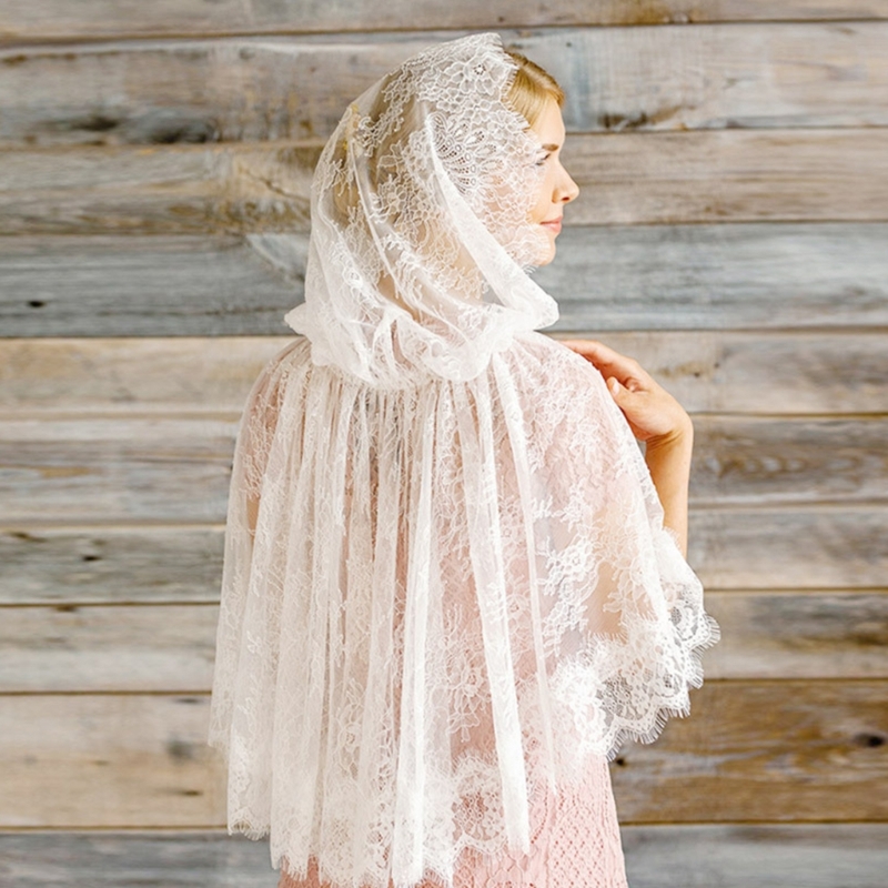 Châle en dentelle pour femme, écharpe légère et douce, sweat à capuche pour mariage, église, fournitures résistantes au soleil pour temps chaud