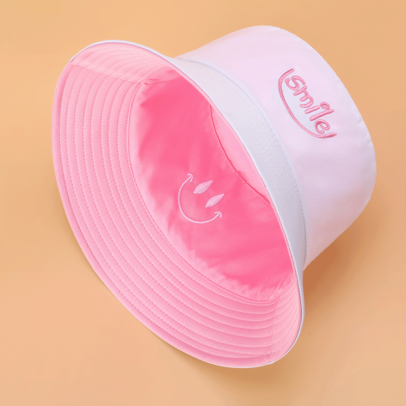 QBHAT – chapeau seau Double face avec lettres brodées, chapeau de Protection solaire pour femmes et hommes, casquette de pêche pliable d'été, Gorras décontracté