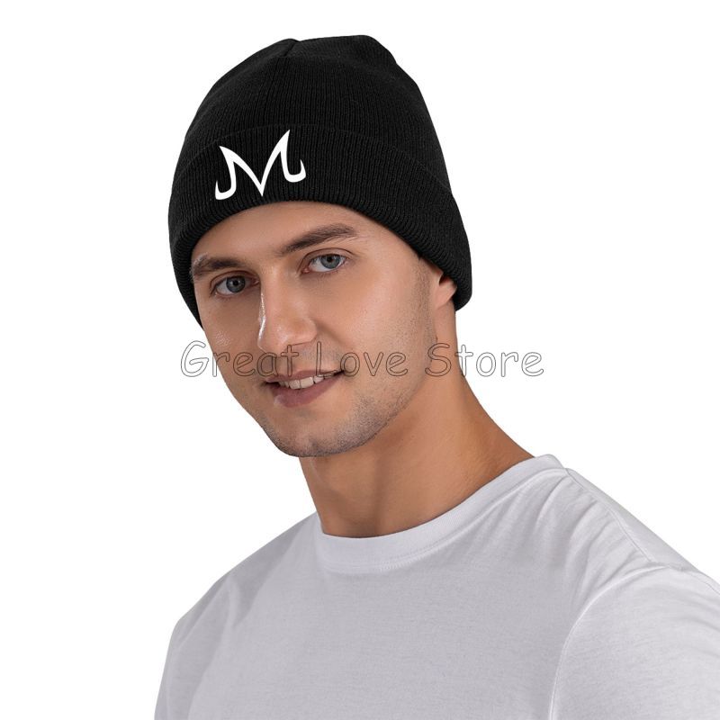 Majin Buu imprimé Bonnet chapeaux unisexe élastique tricot chapeau hiver chaud Skullies bonnets casquette tête enveloppement casquettes pour voyage Camping en plein air