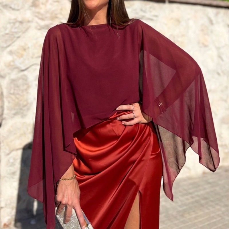 Cape de Mariage pour Femme en Chiffon Rose Léger et Doux, Châle de Mariée, Écharpe Décontractée, Cape de Soirée Formelle, Manteau d'Été pour Femme