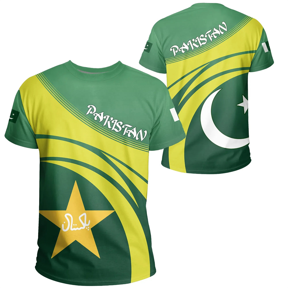 T-shirt unisexe à manches courtes avec emblème pakistanais pour hommes et femmes, t-shirt fosotique, mode Streetwear, fier du Pakistan, sensation