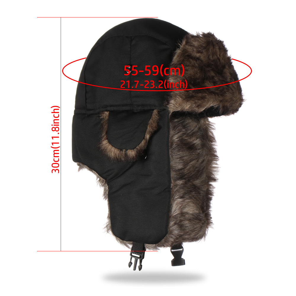 Chapeaux de trappeur pour hommes et femmes, Ushanka russe, chapeau chaud d'hiver en fourrure avec cache-oreilles, pour sports de plein air, ski, chasse, pêche, casquette en peluche