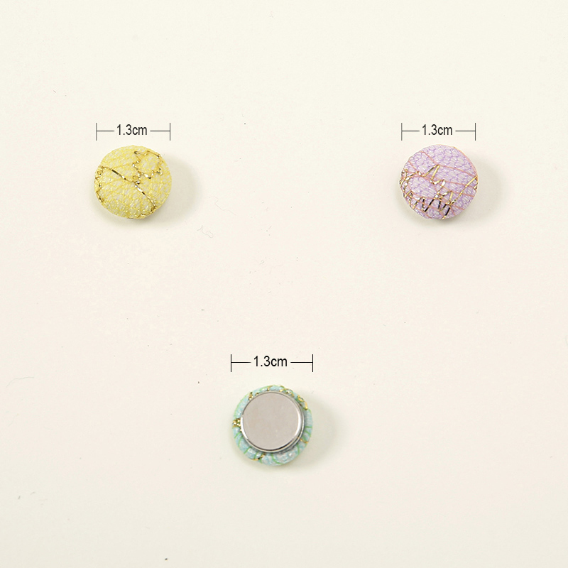 Écharpe Magnétique en Tissu Coloré Rond pour Femme Musulmane, Broche Décorée Décontractée, Accessoires Hijab à la Mode, Vente en Gros