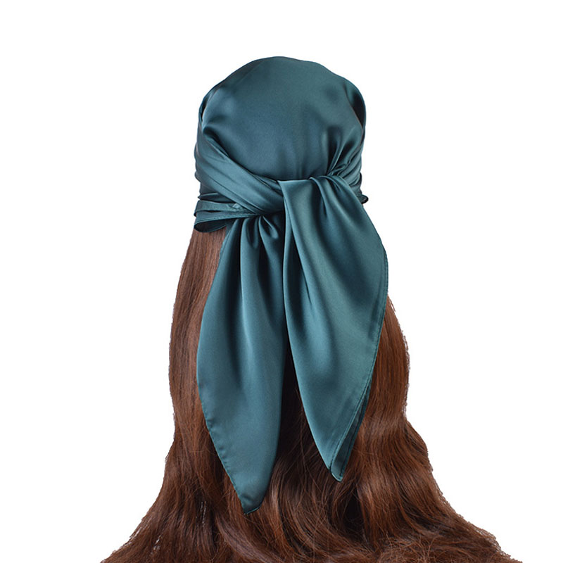 Foulard uni 70*70cm pour femme, nouvelle collection printemps-été, en soie fine, tendance, polyvalent, châle, hijab, écharpe de cou