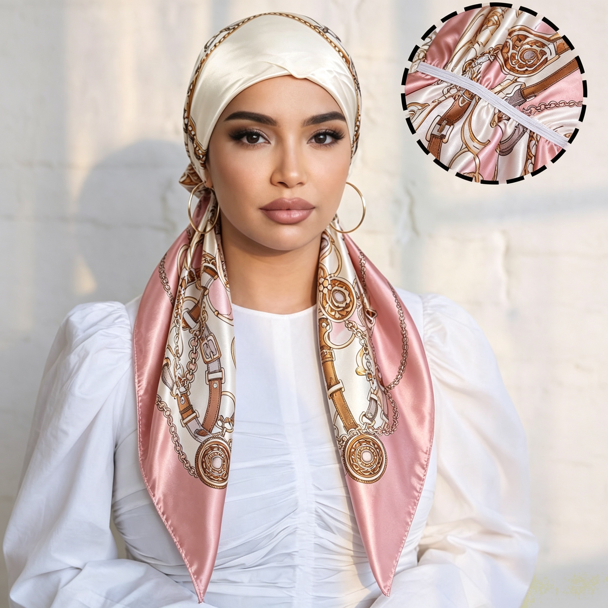 2026 Foulard en satin doux pour femmes, Turban musulman tendance, Bonnet de chimiothérapie, Couvre-chute de cheveux, Bandana élégant