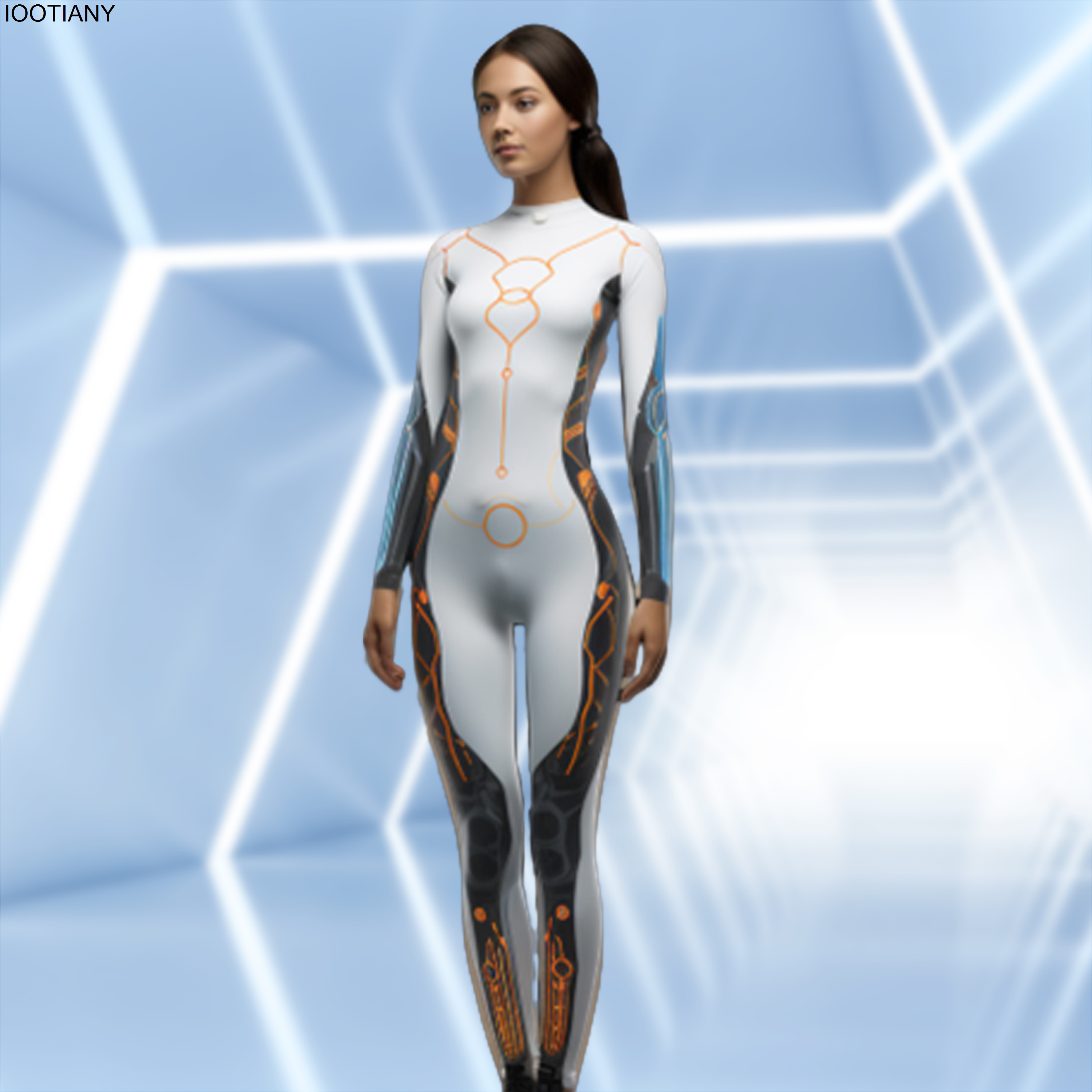 Iwing TIANY-Costume de Cosplay de ixpour Femme, Combinaison Gothique Slim, Sexy, artificiel astique, Festival, Batterie, Barboteuse Livraison gratuite