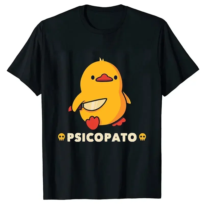 Haut d'été pour femmes, vêtements pour filles, canard avec couteau, vêtements amusants, hauts esthétiques Y2k, t-shirts à la mode, t-shirts graphiques