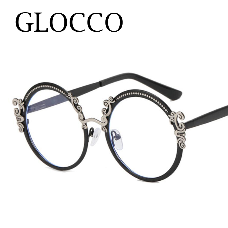 Lunettes de lecture rondes sculptées en or clair pour femmes, lunettes de Prescription Vintage uniques, monture métallique, lunettes bloquant la lumière bleue