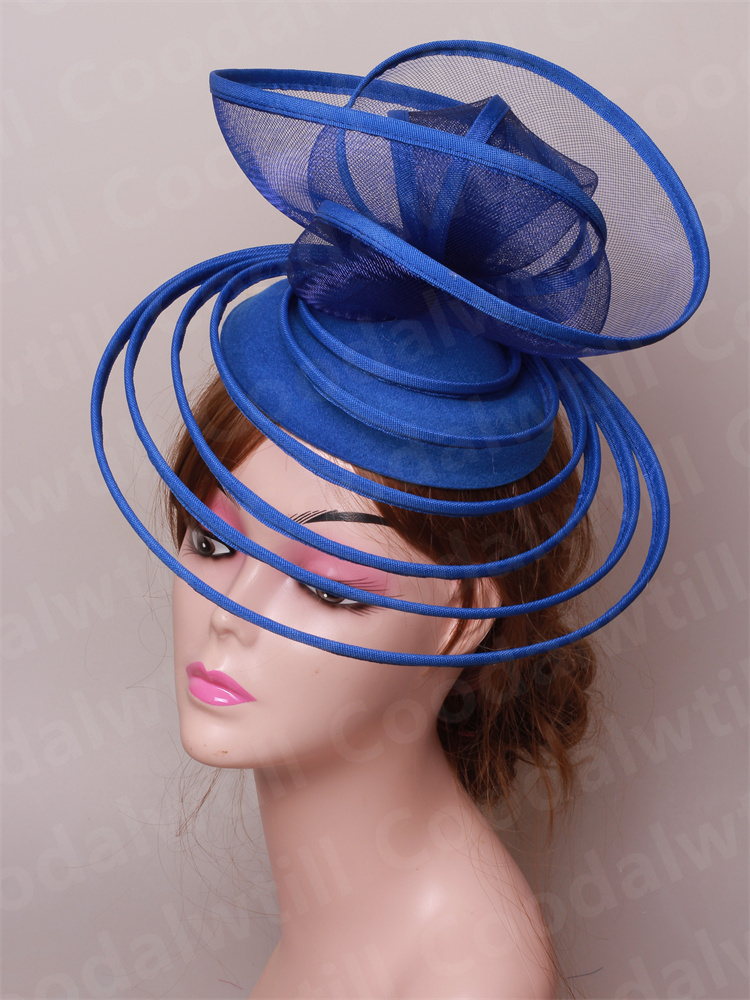 Église Fascinator Chapeau mariage maille casque femmes fête Banquet Chapeau casquette bandeau dames fête thé Royal Ascot pilulier casquettes