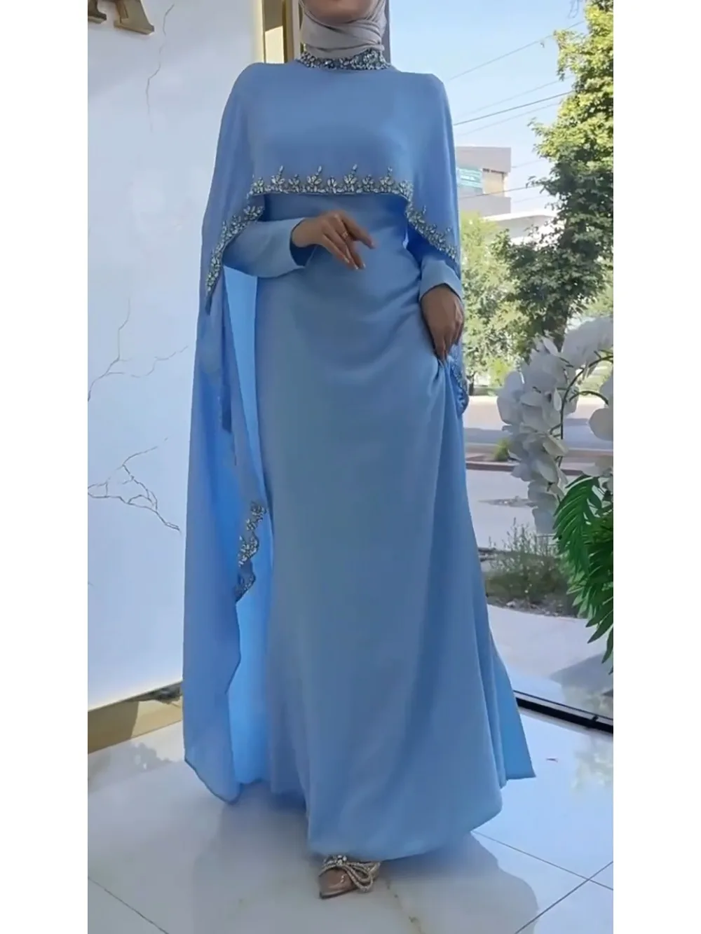 Eid femmes Robe abaya musulman Ramadan Jalabiya broderie robes de soirée dubaï longue Robe maroc caftan Islam robes Largos 2025