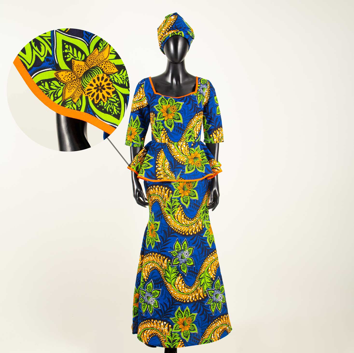 Robes africaines pour femmes, haut imprimé Dashiki traditionnel et robes sirène assorties avec bandeau, robes de soirée élégantes pour femmes Y 2225038