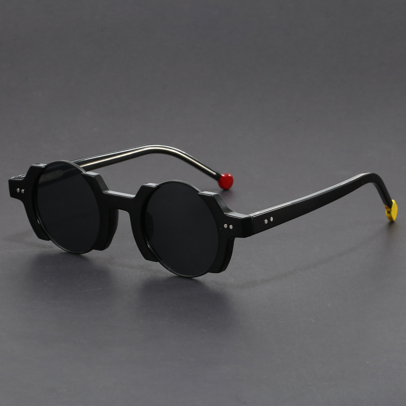Style coréen rétro rond lunettes De soleil hommes marque concepteur Vintage conduite lunettes De soleil mode rétro mâle nuances femmes Oculos De Sol